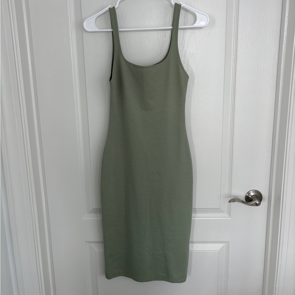 Green Body Con Midi Dress